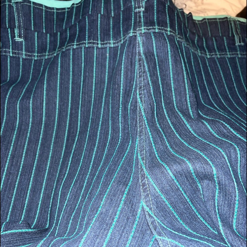 'FineJeans' Crop Pinstripe Jean (Plus)